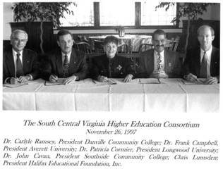 photo of 1997 Southern VA Higher Education Consortium board