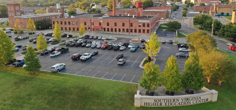 aerial photo of the SVHEF and SVHEC community campus